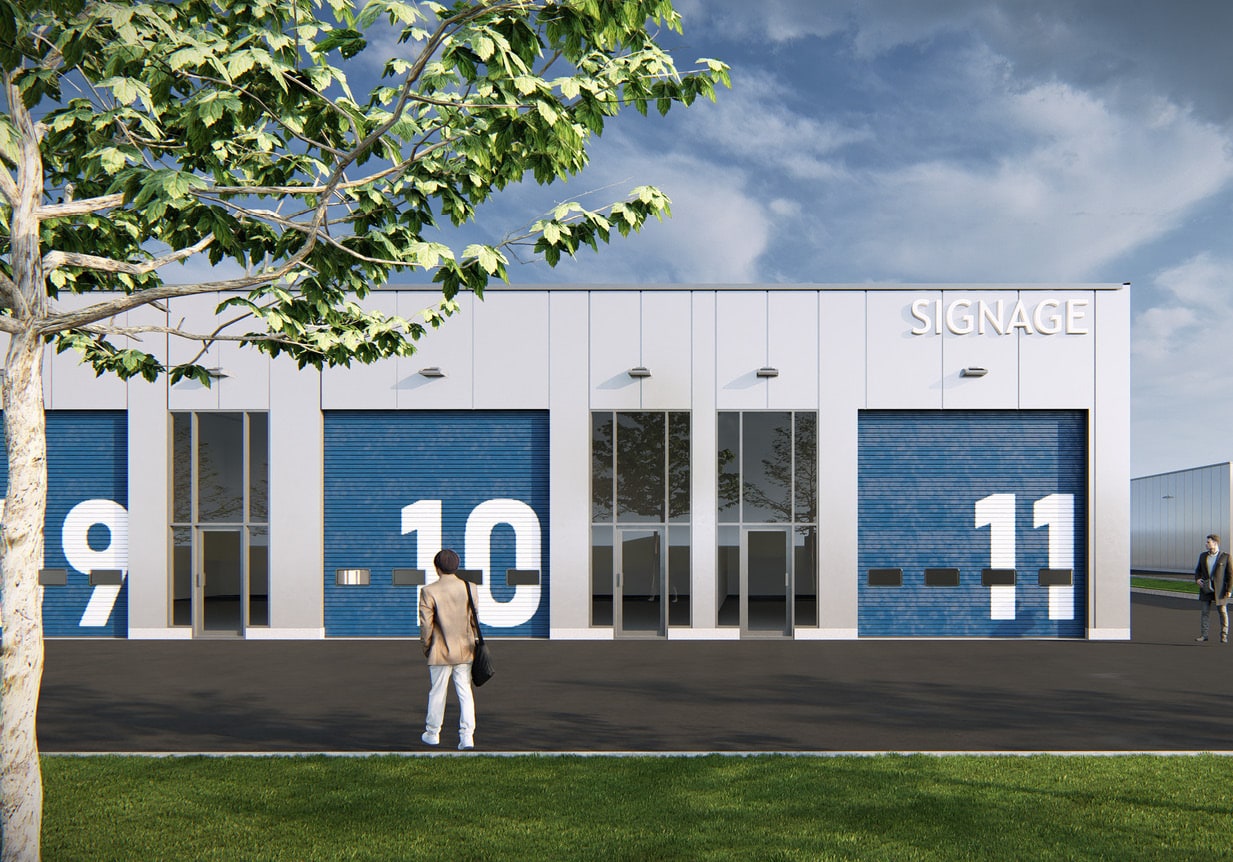 The Bays — Building 1 close-up exterior render