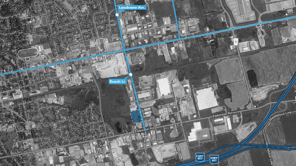 Property-level map of The Bays showing 334 Beards Lane
